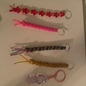 Colorful Beaded Keychain Set